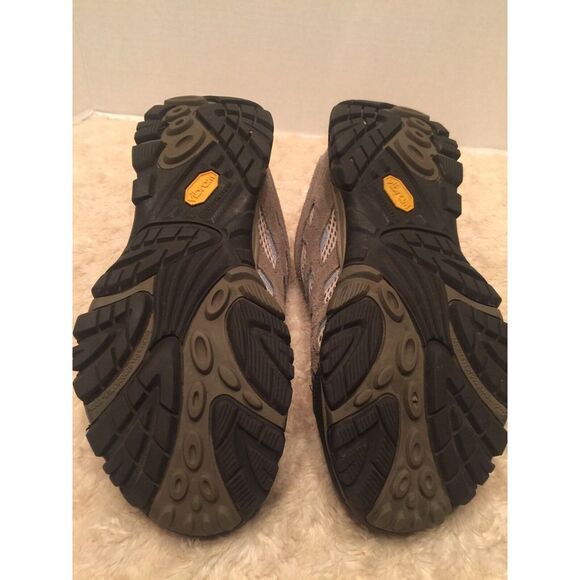 Merrell Womens Shoes Sz 9 Vibram Soles Brown Lt Blue Hiking Camping Outdoor S2 - Picture 6 of 12